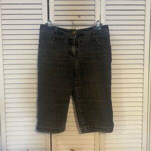 Contrast Y2K Denim Baggy Capris